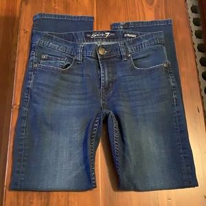 Seven7 30x30 dark wash straight leg jeans